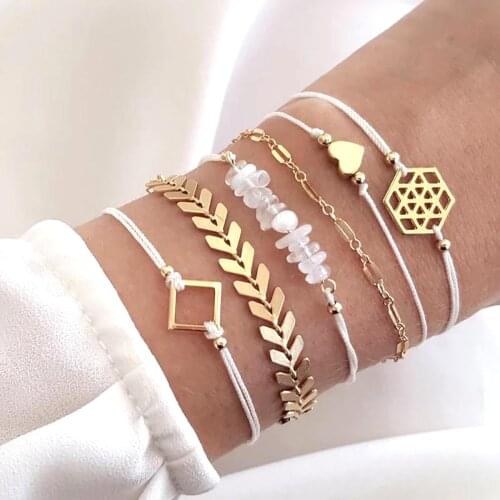 Doğaltaşlı Multi Bangle Set Bracelet