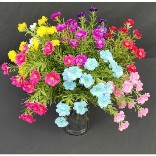 Htmeing Artificial Flowers Artificial Jasmine Flowers Silk Plastic Fake Flower Home office Room Wedding Decoration Flowers