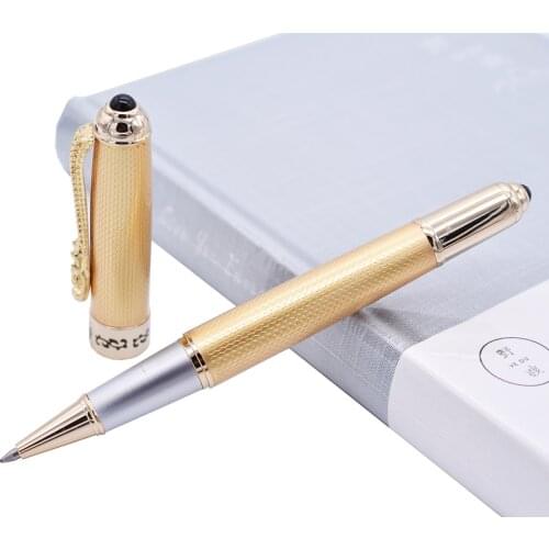 Jinhao Luxurious Rollerball Pen with Ink Refill, Classic Style Dragon Clip Golden Writing Signature Pen Business Office Supplies