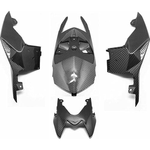 Carbon Fiber Pattern Rear Seat Tail Side Fairing Cover Set Kit for BMW S1000RR 2015-2017