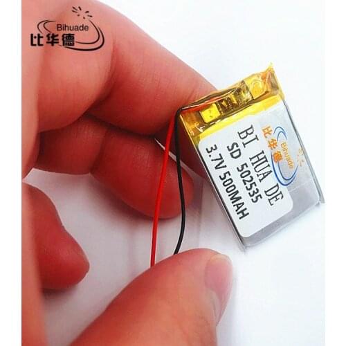 Li-Po 100pcs 3.7V,500mAH,502535 polymer lithium ion / Li-ion battery for GPS,mp3,mp4,mp5,dvd,,model aircraft