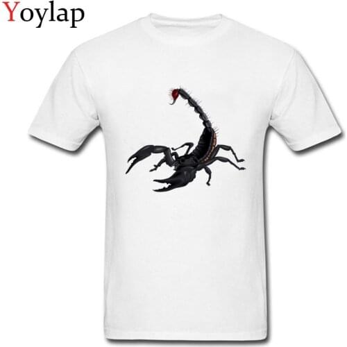 Geek Scorpion Pattern T-shirt Men Trendy Cotton Fabric Summer/Autumn Crew Neck Short Sleeve Clothing Wholesale