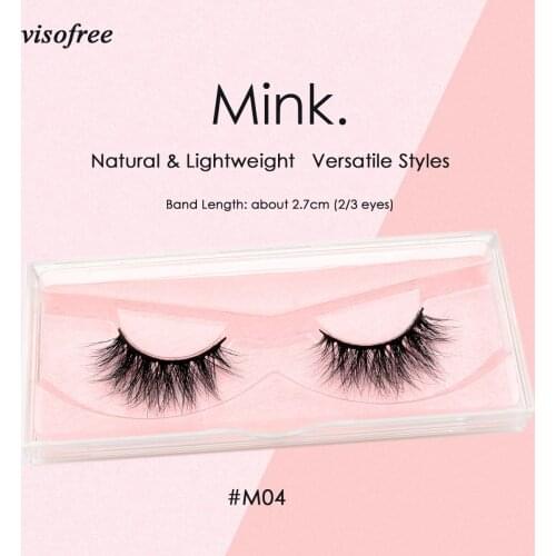 Visofree Lashes 3D Mink Lashes Cruelty free Mink False Eyelashes Thick Long Handmade Mink Eyelashes For Makeup faux cils M04