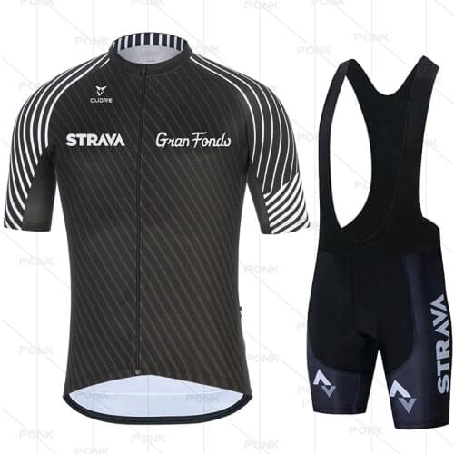 2021 Summer New Cycling Jersey Suit STRAVA MTB Bike Short Sleeve Sportswear Wear Cycling Clothing Maillot Cycling Jersey Set