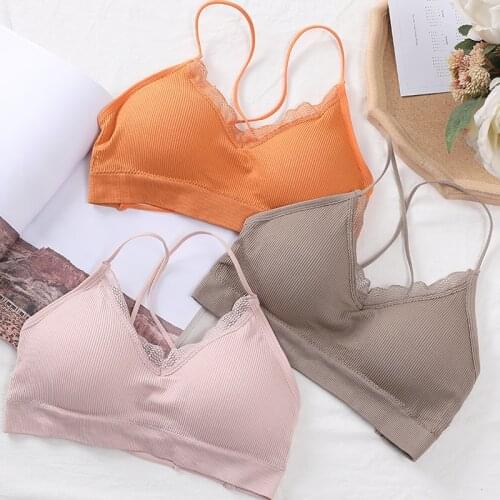Casual Womens Tank Plus Size Crop Tops Push Up Bra Sports Ladies Bra Underwear Elastic Seamless Bralette UMKA