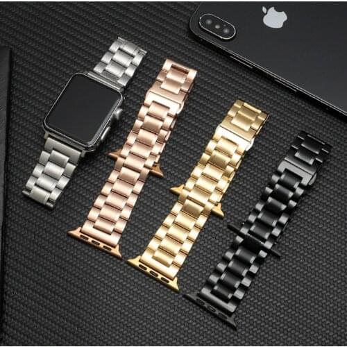 Stainless Steel Strap For Apple Watch SE 6 Band 44mm 42mm 40mm 38mm Business Metal Bracelet For iWatch Bands Series 5 4 3 2 1