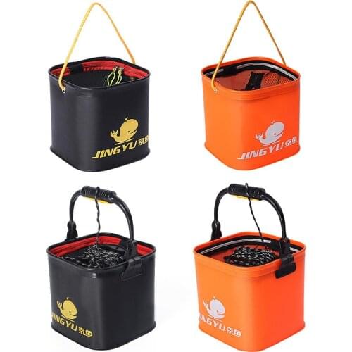 Fishing Bags Folding Bucket EVA Waterproof Fishing Tools Storage Accessories Fishing Bucket Sturdy Durable Camping Hiking