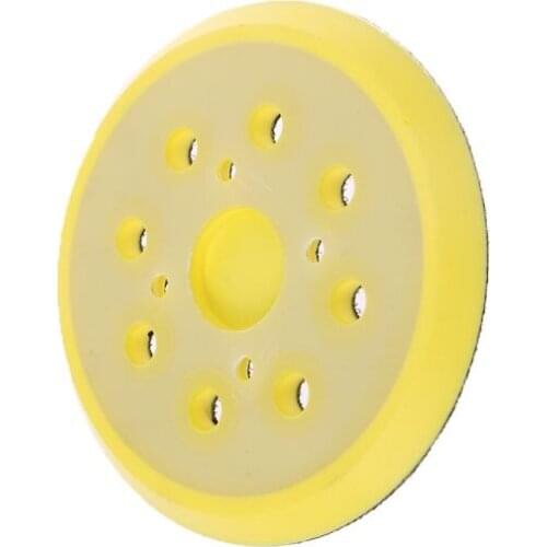 5 Inches 125 MM 8-Hole Back-up Sanding Pad 4 Nails Hook and Loop Sander Backing Pad for Electric Grinder Power Tools Accessories