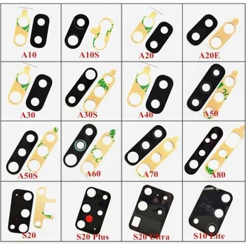 10x Back camera glass lens Repair Parts for Samsung Galaxy A10 A10S A20 A20E A30 A30S A40 A50 A50S A60 A70 A80 S20 Plus Ultra
