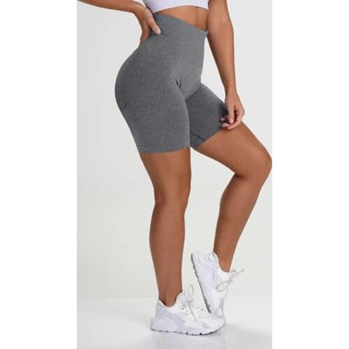 Womens Gym Shorts Fashion High Waist Fitness Pants Tight-fitting Stretch Jogging Running Yoga Pants mallas fitness mujer E2