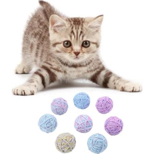 1pc Pet Cat Fine Wool Grinding Claw Chase Ball Grinding Claw Chase Toy Interactive Cat Pet Toys Random Colors