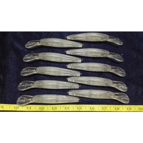 10pcs Unpainted Crankbait Fishing Lure Body 5 Inch 1/3 OZ Blank lures JSE034