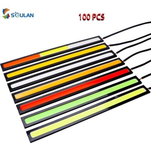 100Pcs 17cm Universal Car Led Light Bar Headlight Atmosphere Decoration Lamp Motorcycle Tail Strip DRL Daytime Running Lighting