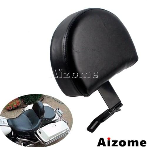 1x Motorcycle Plug-In Driver Backrest Pad EZ ON/OFF Backrest For Harley Softail 2007-2017 Models w/ Stock Seat