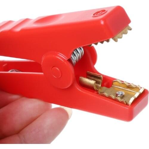 2pcs Copper Insulated Alligator Clips Red Black Testing Clamps For Car Battery Clip Power Test Cables