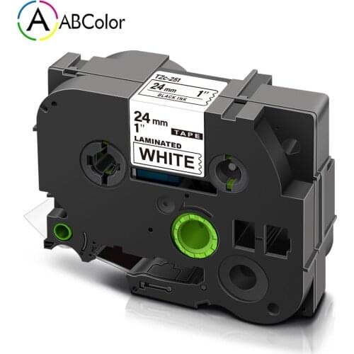 24mm TZe-251 Tape for Brother TZe 251 tz-251 Laminated TZe Tape Printer Ribbon For Brother P touch Printer PT-P700 PT-D600