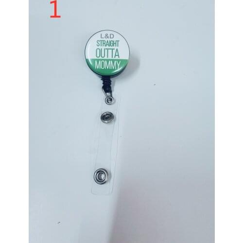 3PCS Straight Outta Night Shift Retractable ID Badge Reel With Swivel Clip