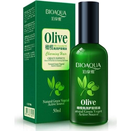 50ML Olive Hair Conditioner Pure Essential Oil Make Your Hair Shine Soft Disposable Scalp Treatment Dyed Roll Straight Hair Care