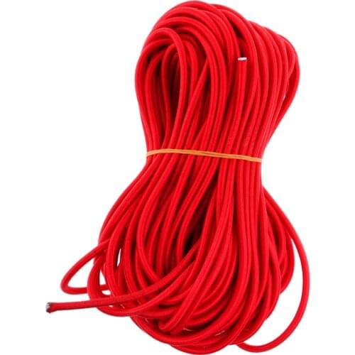 6mm Red Strong Elastic Bungee Rope Shock Cord Stretch String Tie Down Roof Rack Tent Kayak Boat Bag Luggage DIY Craft UV Stable