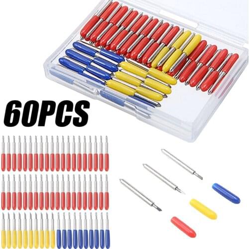 60pc 30/45/60Degree Blades For Cricut Cutting Plotter Vinyl Blade Cutter Knife Blades Cricut Machine Milling Cutter Carving Tool