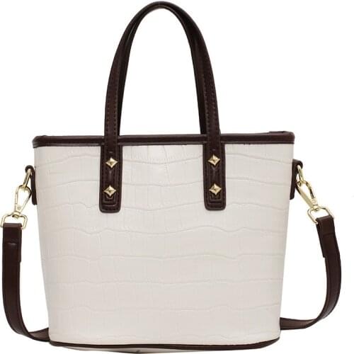 Aaby 2021 New Fashion Crocodile Handbag For Women High Quality Causal Tote Shopping Shoulder Bag With Long Strap Purse