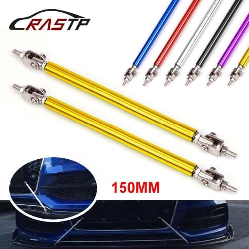 RASTP-1 Pair Universal 150mm Adjustable Front/Rear Wind Splitter Frame Bumper Protector Support Rod RS-BTD009