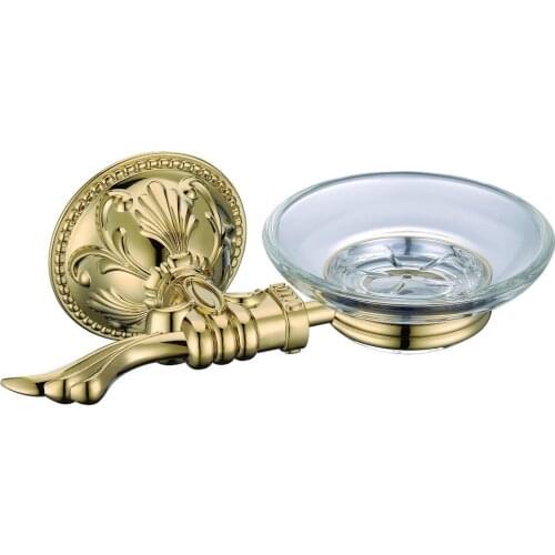 Free shipping gold finish Modern Luxurious design soap dish holder