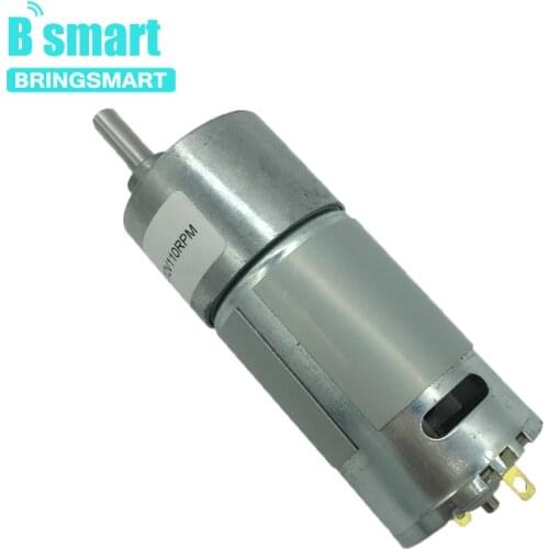 Bringsmart 6V 12V Micro Reverse Electric Motor High Torque 9-2300RPM Brush DC Motor Reductor Gear Motor GB37-550-1