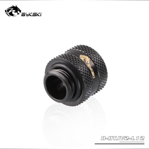 BYKSKI Hard Tube Fitting OD12mm Hand Compression Copper Fitting G1/4' use for PMMA/PETG Rigidity Tube