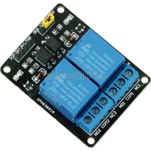 5V Two 2CH 2 Channel Relay Module Board With Optocoupler For Arduino 8051 AVR PIC DSP ARM MSP430 TTL Logic AC 250V 10A DC 30V