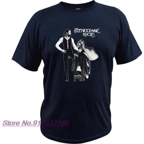 Fleetwood Mac T Shirt Album Rumours Tshirt British-American Rock Band Short Sleeve EU Size Camiseta 100% Cotton Tee Tops