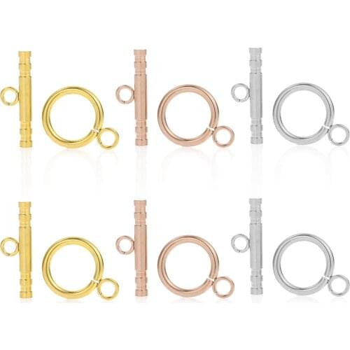 5Sets/lot Stainless Steel OT Clasps Connectors for DIY Bracelet Necklace Jewelry Findings Making Rose gold Wholesale Lots Bulk