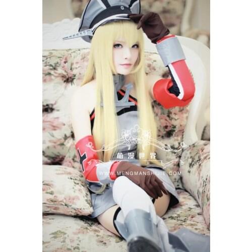 Kantai Collection Bismarck Cosplay Costume with hat and gloves and socks