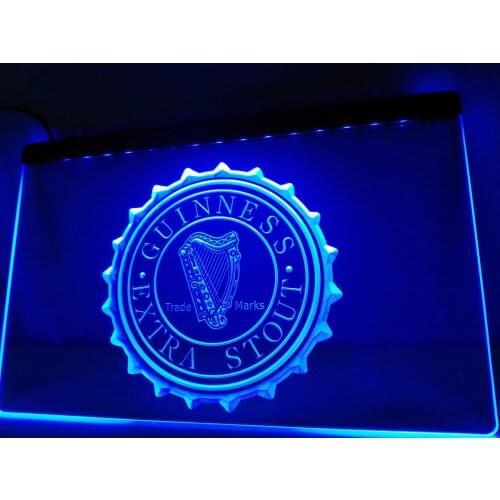 LE096b- Guinness Vintage Logos Beer Bar LED Neon Light Sign