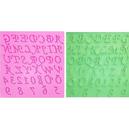 M0197 Alphabet English Letters/ number Silicone Mold Chocolate Fondant Cake Decorating Tools