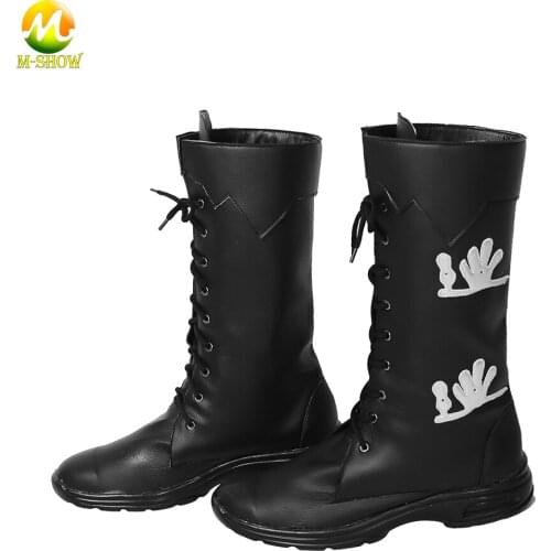 Noctis Lucis Caelum Cosplay Costume Boots Game Final Fantasy XV Men Black Martin Boots Halloween Cosplay Accessories