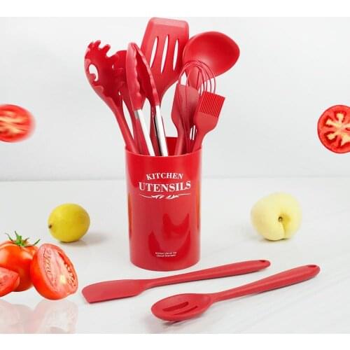 Silicone Kitchen Utensils Set Non-stick Kitchenware Cooking Tools Spoon Spatula Ladle Egg Beaters Tools Gadget Accessories