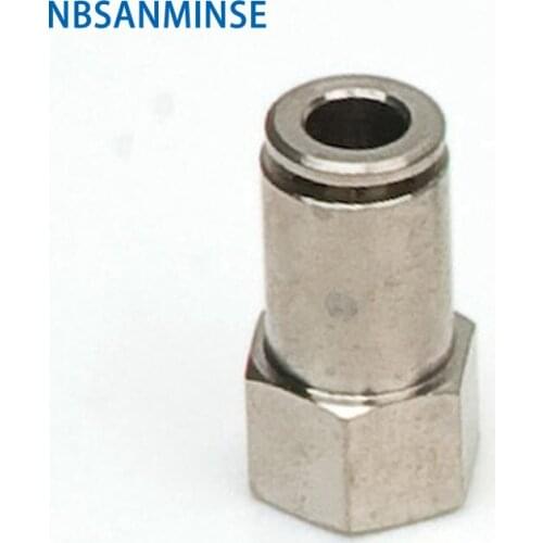 NBSANMINSE Female Straight Tube 10Pcs/lot MPCF M5 1/8 1/4 3/8 1/2 All Metal Fittings Pneumatic Air Fitting Air Pipe Connector