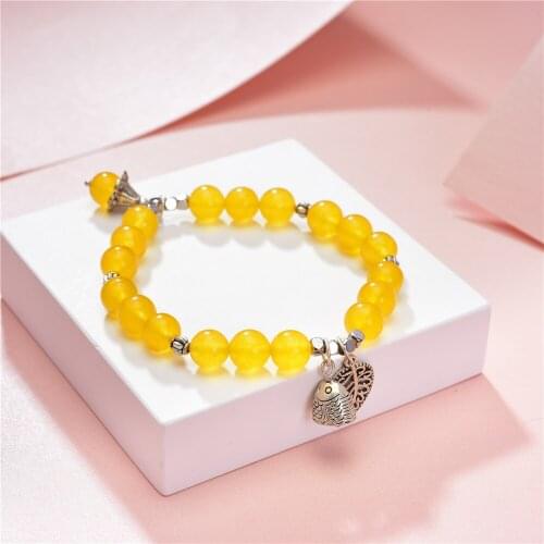 New Beads Bracelet for Women Stone Jades Crystal Rhodochrosite Olive Beaded Bracelets Bangle GIftts Wristband Jewelry 18cm B385