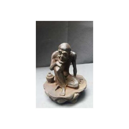 Rare Old Qing Dynasty Collection Old Iron Eighteen Arhats The Skinny Arhats Ancient Cast Iron Crafts, Free shipping