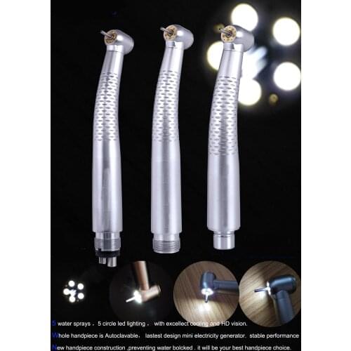 Dental 5 LEDs turbine Cartridge Rotor For High Speed 5 water sprays Handpiece 4 Holes Dental Unit Tooth Polishing Tools