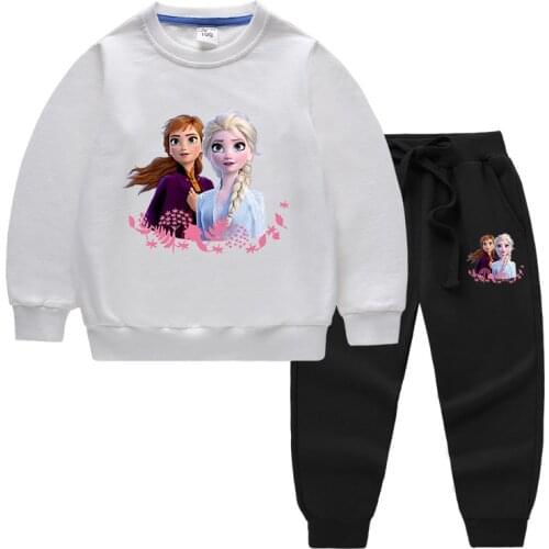 Disney Frozen Children Clothing Cartoon Elsa Girls Sets Long Sleeve Tracksuit Girls Clothes Sport Suit Elsa Anna Kids Clothes