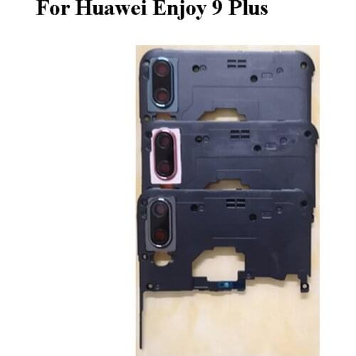 Back Housing Middle Frame Bezel For Huawei Enjoy 9 Plus 9plus Housing Battery Cover with Back Rear Camera Glass lens enjoy9 plus