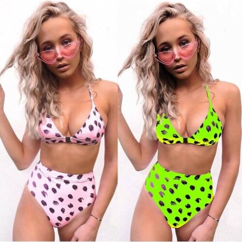 New Women Polka Dot Printed Bikini Set Sexy Push up Swimwear Bathing Suit High Waist Swimsuit Summer Beach Brazilian Swimwear