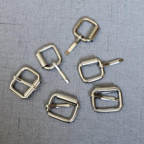 100 Pcs/Pack 15mm 20mm Silver Metal Hardware Adjuster Roller Pin buckle for Bag Handbag Cat Dog Collar Sewing Accessories Purse