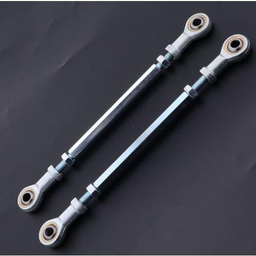 2PCS Adjustable ATV Steering Shaft Tie Rods Rack Kit with Left & Right Hand Tie Rod Ball Joint