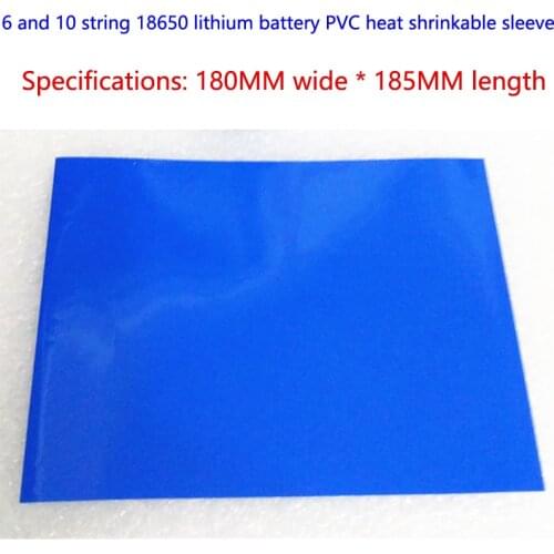 6 and 10 series of 18650 lithium battery pack skin PVC thermally shrinkable tube battery packaging the outer skin shrinkable
