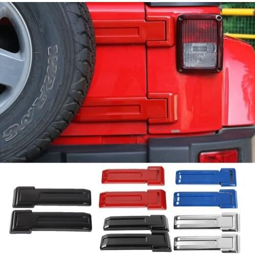 ABS Exterior Rear Tailgate Door Hinge Decoration Cover Trim for Jeep Wrangler JK 2007-2017 Car Accessories