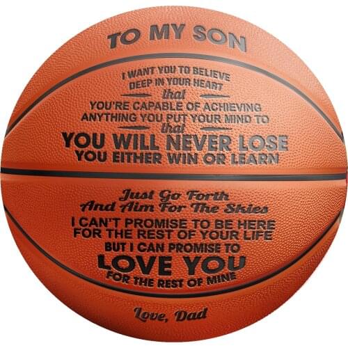 Dad to My Son You Basketball Wholesale or retail Cheap Basketball Ball Official Size7 Basketball With Net Bag+ Needle