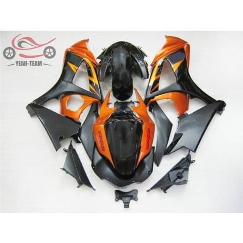 Free Custom Injection mold fairings kit for Suzuki GSXR1000 K7 2007 2008 orange black body repair fairing parts GSXR 1000 07 08